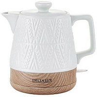 DELTA LUX DE-1020 white (1л. фарфор) Чайник электрический DELTA LUX DE-1020 white (1л. фарфор)