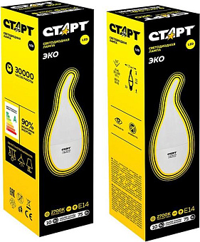 СТАРТ (17267) LEDFlameE14 10W 30 WS черный Лампа светодиодная