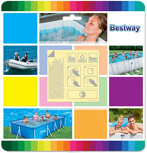 BESTWAY Ремонтный набор, водостойкий, 10 шт., 62091 Ремонтный набор BESTWAY Ремонтный набор, водостойкий, 10 шт., 62091