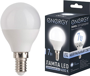 ENERGY LED G45-7-E14-4000 (109316) Лампа светодиодная