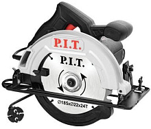 P.I.T. Пила циркулярная электрич. PKS185-C4 (1200Вт, 5500об/мин, диск 185х20мм, пропил 47/61мм, 45°)