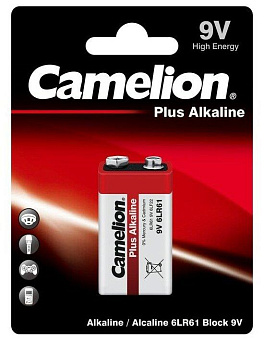 CAMELION (1655) 6LR61 PLUS ALKALINE BL-1 (6LR61-BP1 9В) Элементы питания