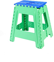 РОССИЯ 100107 Табурет складной, зелёно-синий, 46х43х36 см, 120 кг РОССИЯ 100107 Табурет складной, зелёно-синий, 46х43х36 см, 120 кг