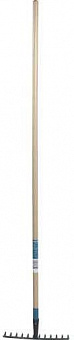 FISKARS Plantic Light 33361-01 Грабли прямые стальные, деревянный черенок