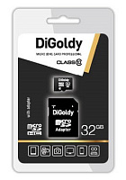 DIGOLDY MicroSDHC 32GB Class10 + адаптер SD Карта памяти