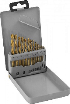 THORVIK TDBS13 Набор спиральных сверл по металлу HSS TiN в металлическом кейсе, d1.5-6.5 мм, 13 пред Набор сверл