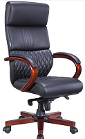EVERPROF President Wood Экокожа Черный Кресло компьютерное