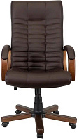 ЯРКРЕСЛА Кр26 ТГ ДЕРЕВО ЭКО3 (экокожа шоколад)/подлокотники с накладкой Кресло руководителя