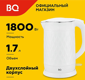 BQ KT1715P White (1,7л. металл/пластик)