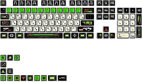 AULA Venom черно-бело-зеленые