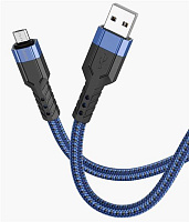 HOCO (6931474770592) U110 MicroUSB (m) 1.2m - синий Кабель