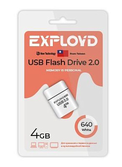 EXPLOYD EX-4GB-640-White USB флэш-накопитель