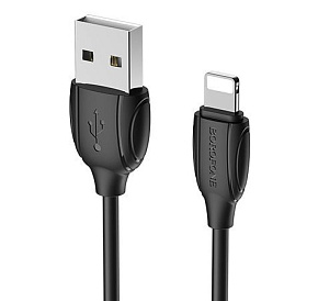 BOROFONE (6931474701756) BX19 USB-Lightning 8 Pin 2.4A 1M - черный Кабель 8 Pin