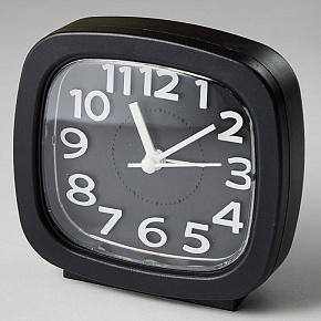DELTA DT8-0001 Будильник 8.5*4.6*8.6см (черный) Будильник