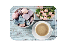 MALLONY Поднос сервировочный FANTASIA, размер 28,9*18,9*1,8 см, из термостойкого пластика с дизайном (008259) поднос MALLONY Поднос сервировочный FANT