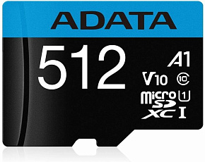 A-DATA microSDXC UHS-I Premier Pro 512 ГБ (AUSDX512GUICL10A1-RA1) переходник SD