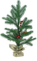 BEATREES Ель Декоративная зеленая с шишками и ягодами в мешке 0,45 м (10) 1036045 Ель искусственная
