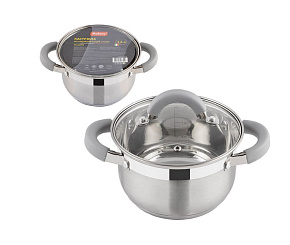 MALLONY Кастрюля Felicita, объем 2 л, из нерж стали с крышкой (009386) Кастрюля