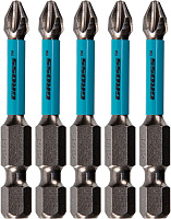 GROSS Бита торсионная PH2 x 50 мм, для ударных шуруповертов, 5 шт. 11490