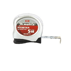 MATRIX Рулетка Magnetic, 5 м х 19 мм, магнитный зацеп 31011 Рулетка