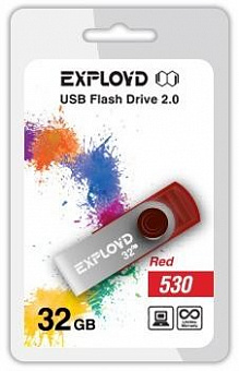EXPLOYD 32GB 530 красный [EX032GB530-R] USB флэш-накопитель
