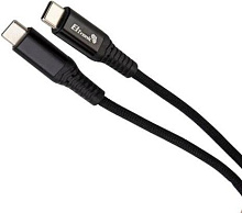ELTRONIC Кабель Type-C to Type-C 1.0м ( 1-38) 3.0A/60W TPE оплетка (черный) в пакете