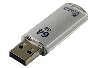 SMARTBUY (SB64GBVC-S3) 64GB V-CUT SILVER USB 3.0 USB флеш