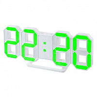 PERFEO (PF-5202) LUMINOUS PF-663, белый/зеленый Часы будильник