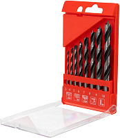 MATRIX Набор сверл по дереву,3-4-5-6-7-8-9-10 мм, 8шт., цилиндр. хвостовик, пластиковый кейс// Набор сверл MATRIX Набор сверл по дереву,3-4-5-6-7-8-9-