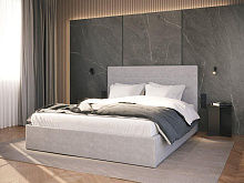 НК-МЕБЕЛЬ СОНАТА new кровать 1600х2000 Велюр Светло-серый 72307364 (2 кор.) Кровать интерьерная