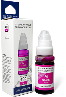 NV PRINT Чернила NVP GI-490M (NV-0665C001) для Canon Pixma G1400/G2400 (70 мл) Magenta (в коробке) совместимые Чернила