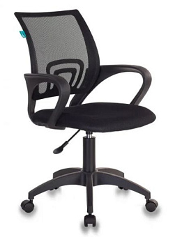 ЯРКРЕСЛА Sti-Ko44/black топ-ган спинка сетка черная, сиденье ткань-сетка черная, крестовина пластик черный Кресло компьютерное