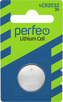 PERFEO (PF_3998) CR2032/1BL LITHIUM CELL Батарейки PERFEO (PF_3998) CR2032/1BL LITHIUM CELL