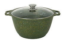 KUKMARA к41tsml а/пр литая 4,0л стекл/кр Trendy style malachite Кастрюля