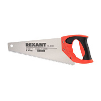 REXANT (12-8212) Ножовка по дереву "Зубец" 350 мм, 7-8 TPI, каленый зуб 2D, двухкомпонентная рукоятка Ручной инструмент