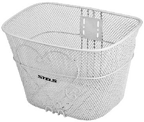 STELS Велокорзина передняя JL-073 белая, для 28" 270055*LU058686 Аксессуары для вело-техники