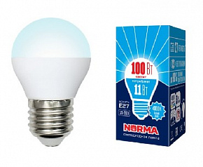VOLPE (UL-00003834) LED-G45-11W/NW/E27/FR/NR Форма шар матовая Серия Norma 4000K Лампа светодиодная