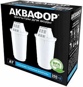 АКВАФОР Картридж A7 для кувшинов ресурс:350л (упак.:2шт)