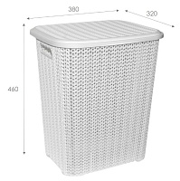 VIOLET Вязь 40л (белый) 204006 Корзина для белья