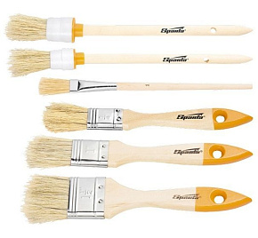 SPARTA Набор кистей, 6 шт, плоские 3/4, 1, 1/5"; круглые №1, №2, №4 841145 Кисть