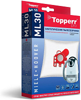 TOPPERR ML 30 Пылесборник синтетический для пылесоса Miele, Hoover (Тип HR30, J/M/N/F/G), 4 шт.в ед. (R)