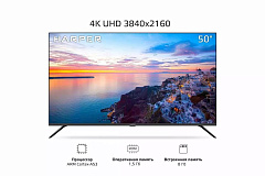 HARPER 50Q695TS UHD 4K SMART TV Безрамочный LED телевизор