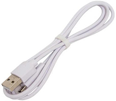 PERFEO (U4027) ELASTIC USB A вилка - Micro USB вилка, 2.4A, белый, силикон, длина 1 м Кабель