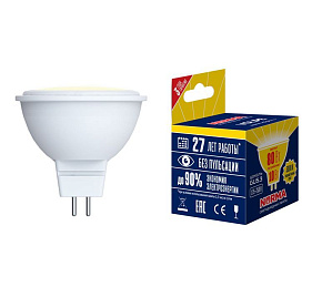 VOLPE (UL-00003839) LED-JCDR-7W/WW/GU5.3/NR ЛАМПЫ СВЕТОДИОДНЫЕ MR16 (GU 5.3, GU10)