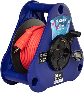 КОСМОС YKTK30m-4g(2.5)KG-IP4 - гн х 30 м - катушка треуг Удлинитель