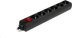 SVEN OPTIMA 5.0 м (6 розеток с защитными шторками, черный, цветная коробка) Сетевой фильтр SVEN OPTIMA 5.0 м (6 розеток с защитными шторками, черный, 