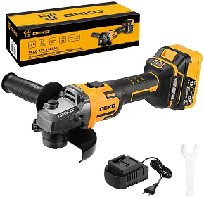 DEKO DKAG-125, 20В, 1*4.0Ач 083-1063 Углошлифовальная машина