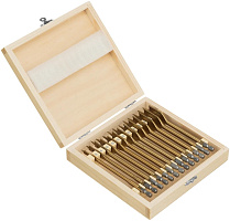 MATRIX Набор сверл перовых по дереву, 6-8-10-12-13-14-16-18-19-20-22-24-25 мм, 13 шт., дерев. кейс//
