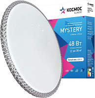 КОСМОС KCMist48W_4000 Classic MYSTERY 48Вт/230В/4000К/3120Лм 390*76мм серебро Светодиодный настенно-потолочный светильник