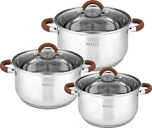 KELLI KL-4236 6 предметов коричневый Набор кастрюль